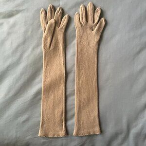 Giorgio Armani signature long gloves-- ONE SIZE --Tan